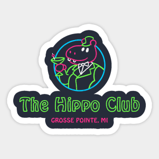 Grosse Pointe Blank Hippo Club T-Shirt Sticker